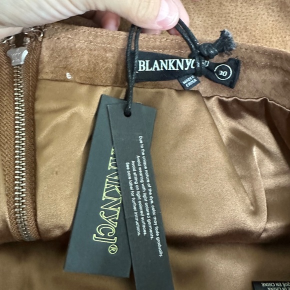 NWT BlankNYC Brown Suede Leather Asymmetric Boho Skirt Sz 30 - Picture 6 of 7